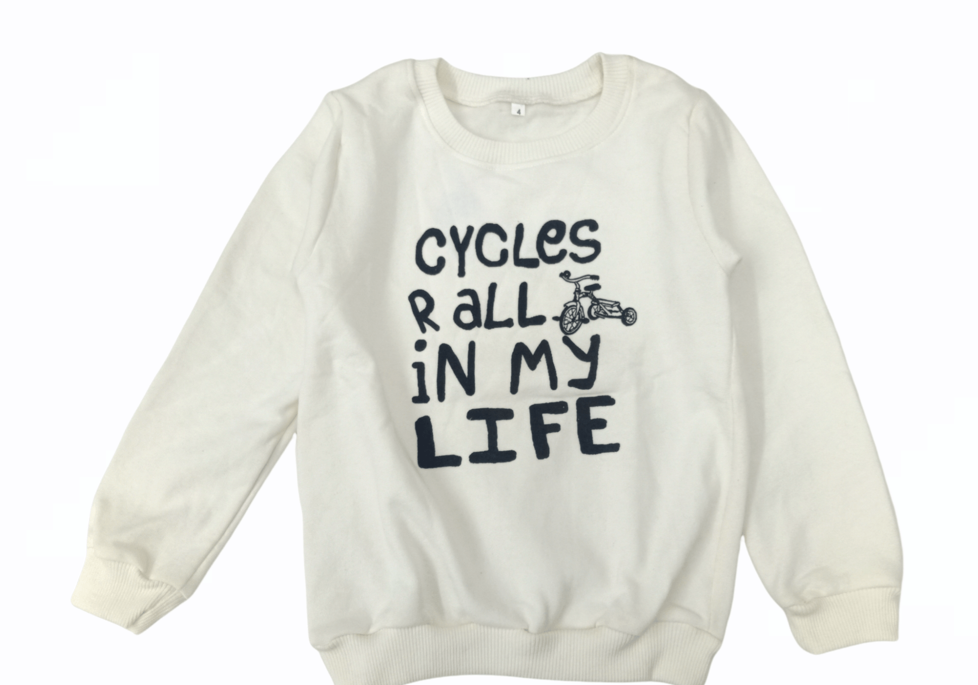 ElOutlet Kids Sweatshirts (3-4Y) width 36cm - length 43cm Boys Melton Sweatshirt - White