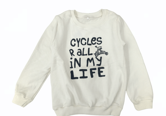 ElOutlet Kids Sweatshirts (3-4Y) width 36cm - length 43cm Boys Melton Sweatshirt - White
