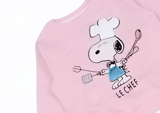 ElOutlet Kids Sweatshirts Girl Sweatshirt - Snoopy - Pink