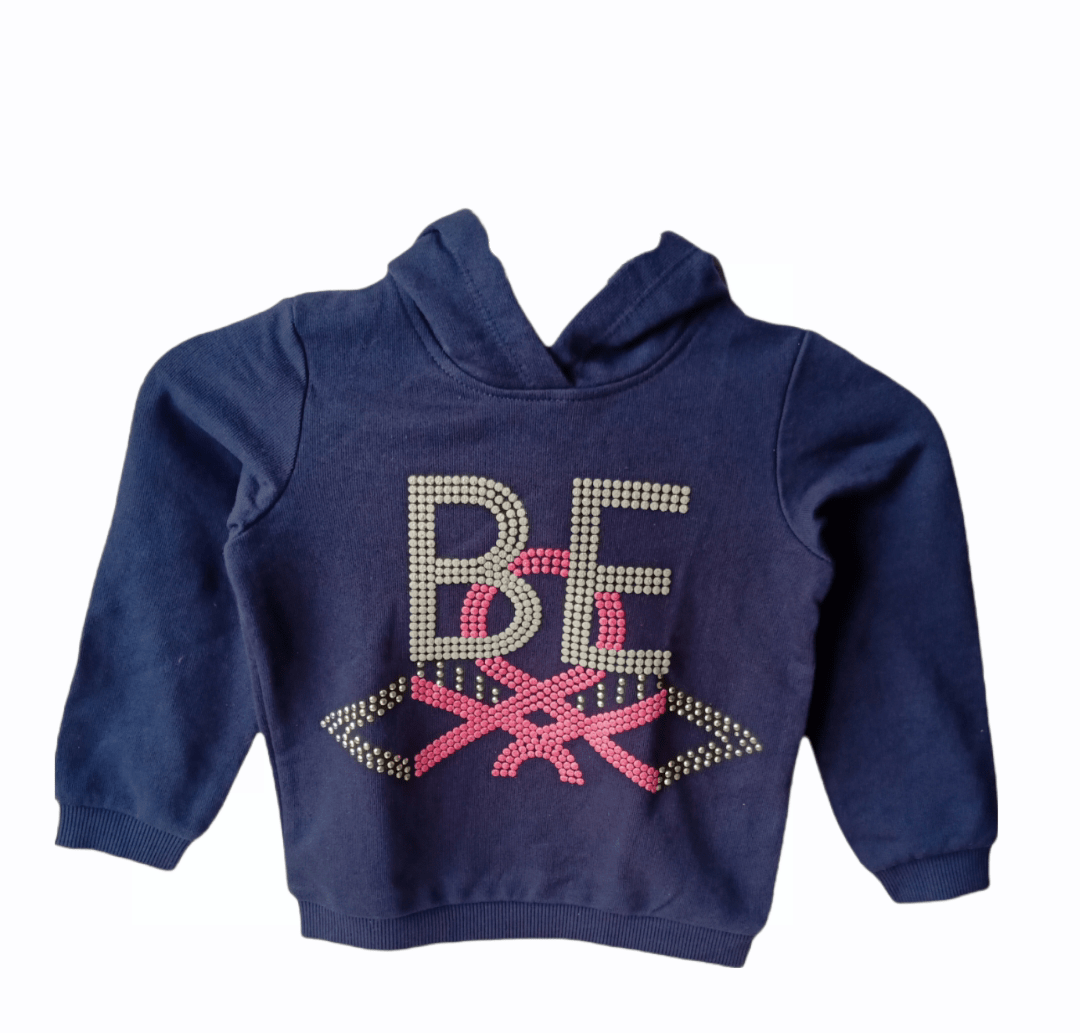 ElOutlet Kids Sweatshirts Girls Benetton Sweatshirt with Hoodie - Blue