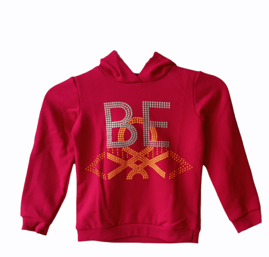 ElOutlet Kids Sweatshirts Girls Benetton Sweatshirt with Hoodie - Fuchsia