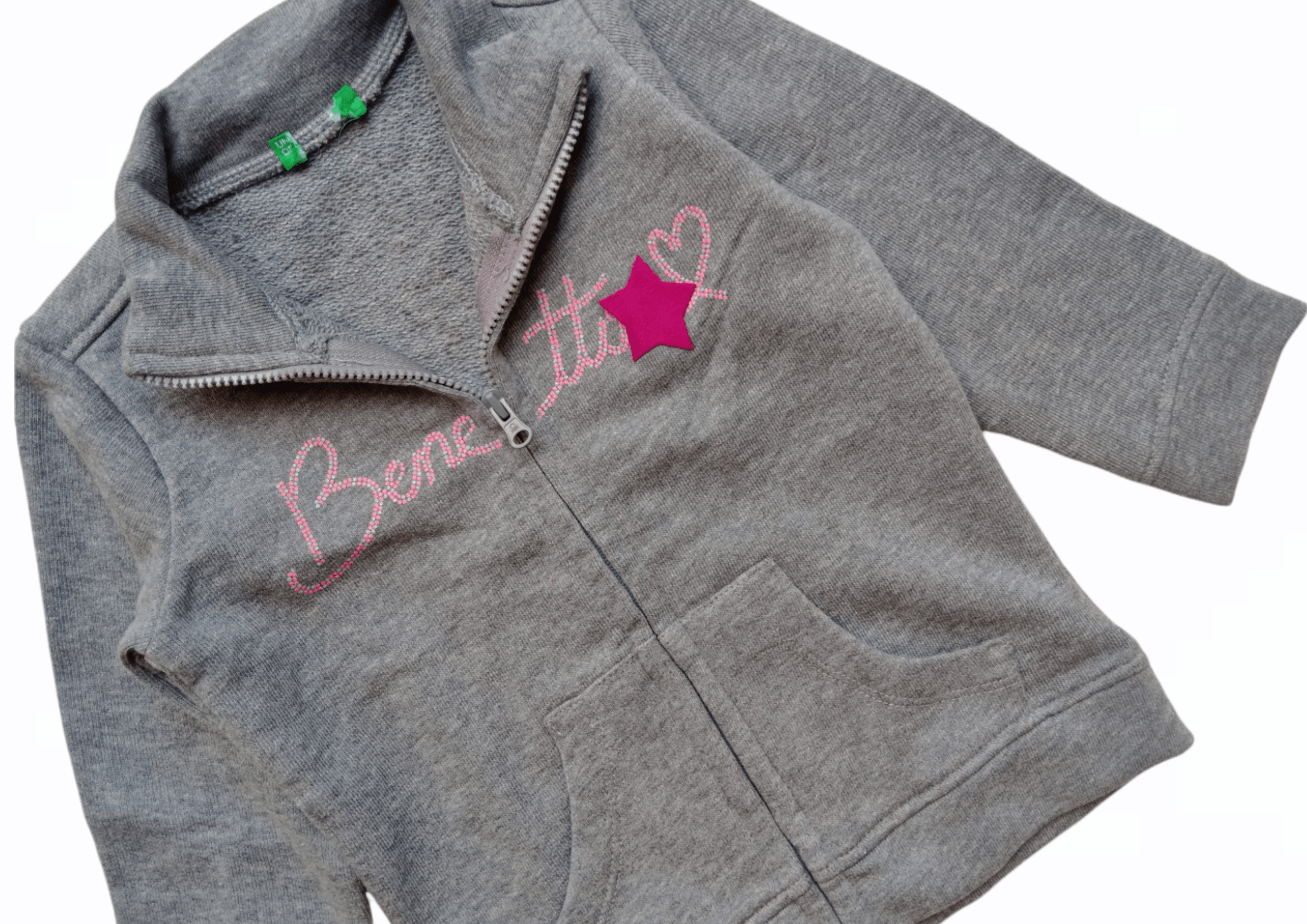 ElOutlet Kids Sweatshirts Girls Benetton Zip-Through Jacket - Dark Grey