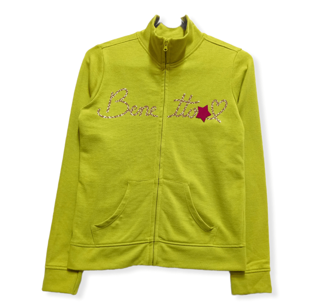 ElOutlet Kids Sweatshirts Girls Benetton Zip-Through Jacket - Green