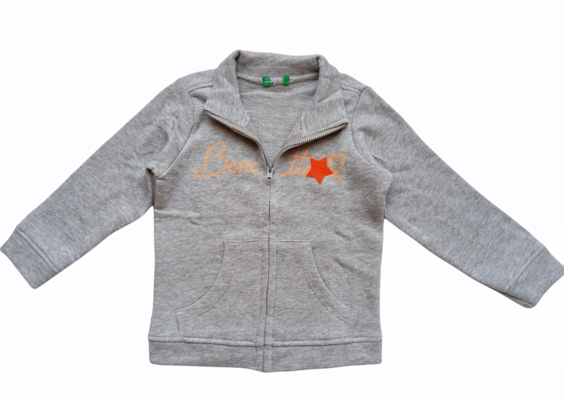 ElOutlet Kids Sweatshirts Girls Benetton Zip-Through Jacket - Grey