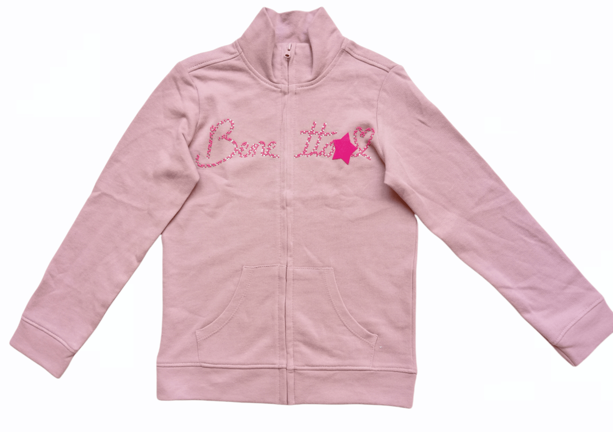 ElOutlet Kids Sweatshirts Girls Benetton Zip-Through Jacket - Pink