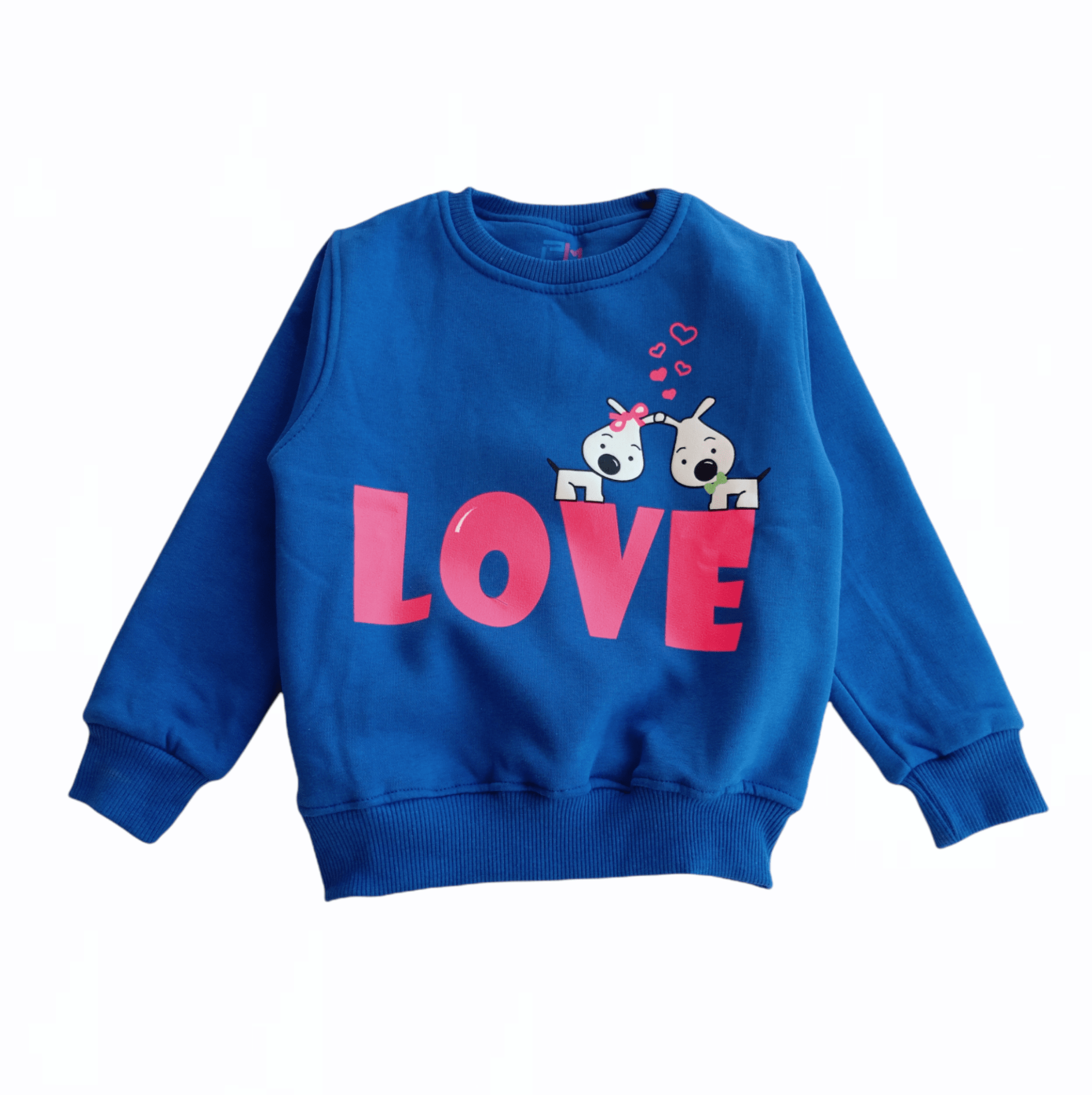 ElOutlet Kids Sweatshirts Girls Love Sweatshirt - Blue