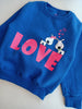 ElOutlet Kids Sweatshirts Girls Love Sweatshirt - Blue