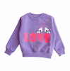 ElOutlet Kids Sweatshirts Girls Love Sweatshirt - Purple