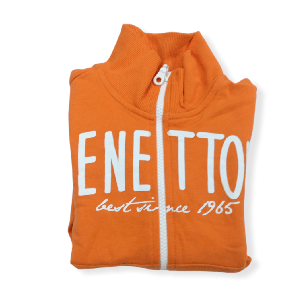 ElOutlet Kids Sweatshirts KIDS (Unisex) Benetton Zip-Through Jacket - Orange