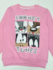 ElOutlet Kids Sweatshirts (slim-fit) Girl Looney Sweatshirt - Pink