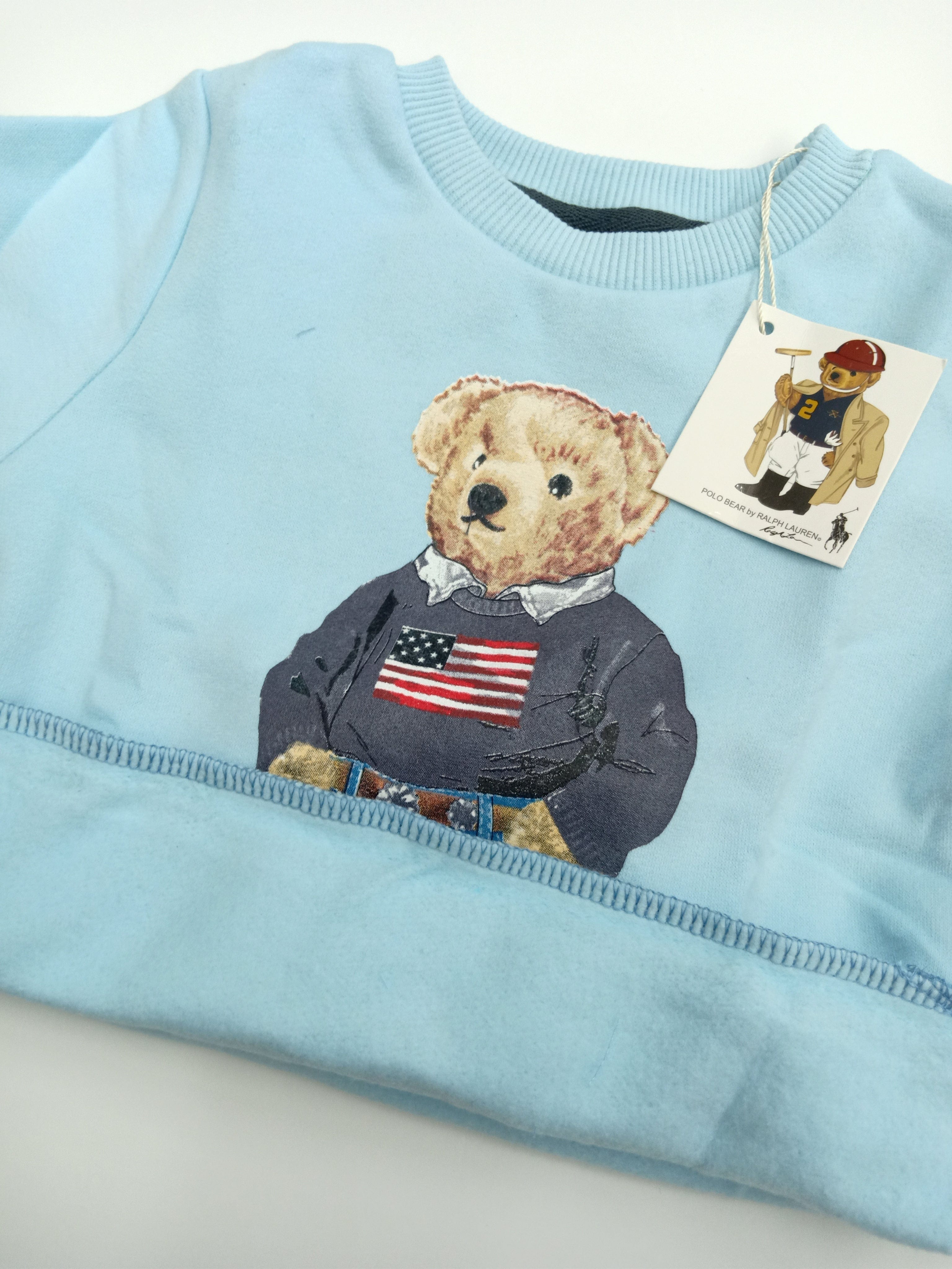 ElOutlet Kids Sweatshirts (Unisex) Melton Sweatshirt - Ralph Lauren - Baby Blue