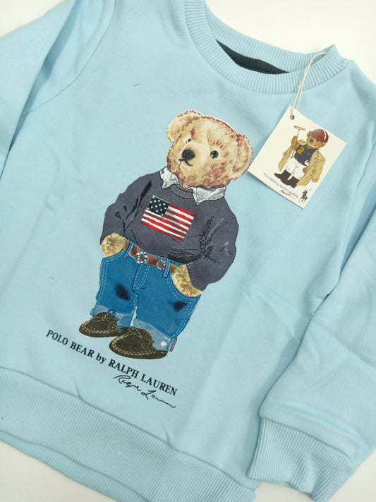 ElOutlet Kids Sweatshirts (Unisex) Melton Sweatshirt - Ralph Lauren - Baby Blue