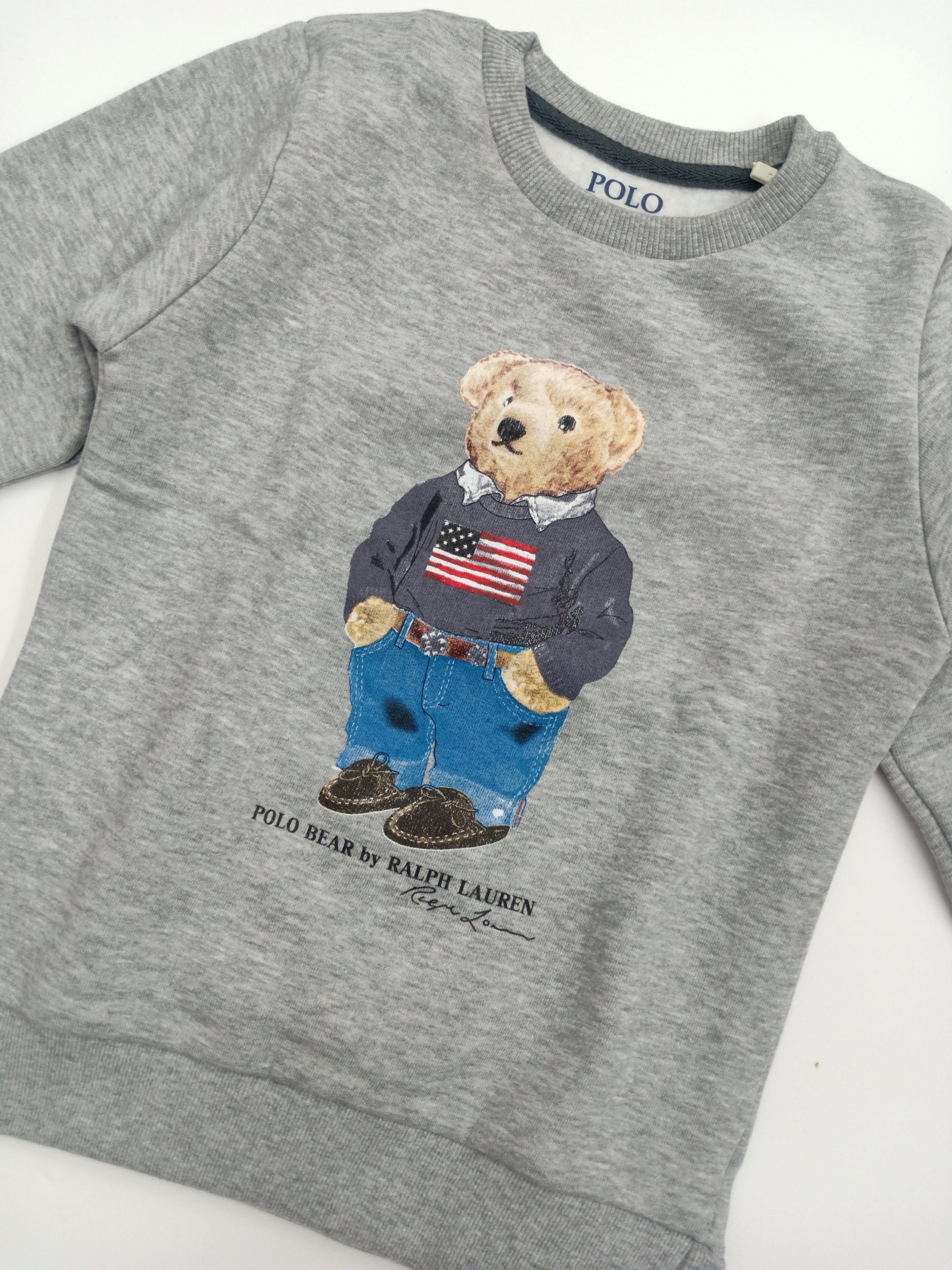 ElOutlet Kids Sweatshirts (Unisex) Melton Sweatshirt - Ralph Lauren - Grey