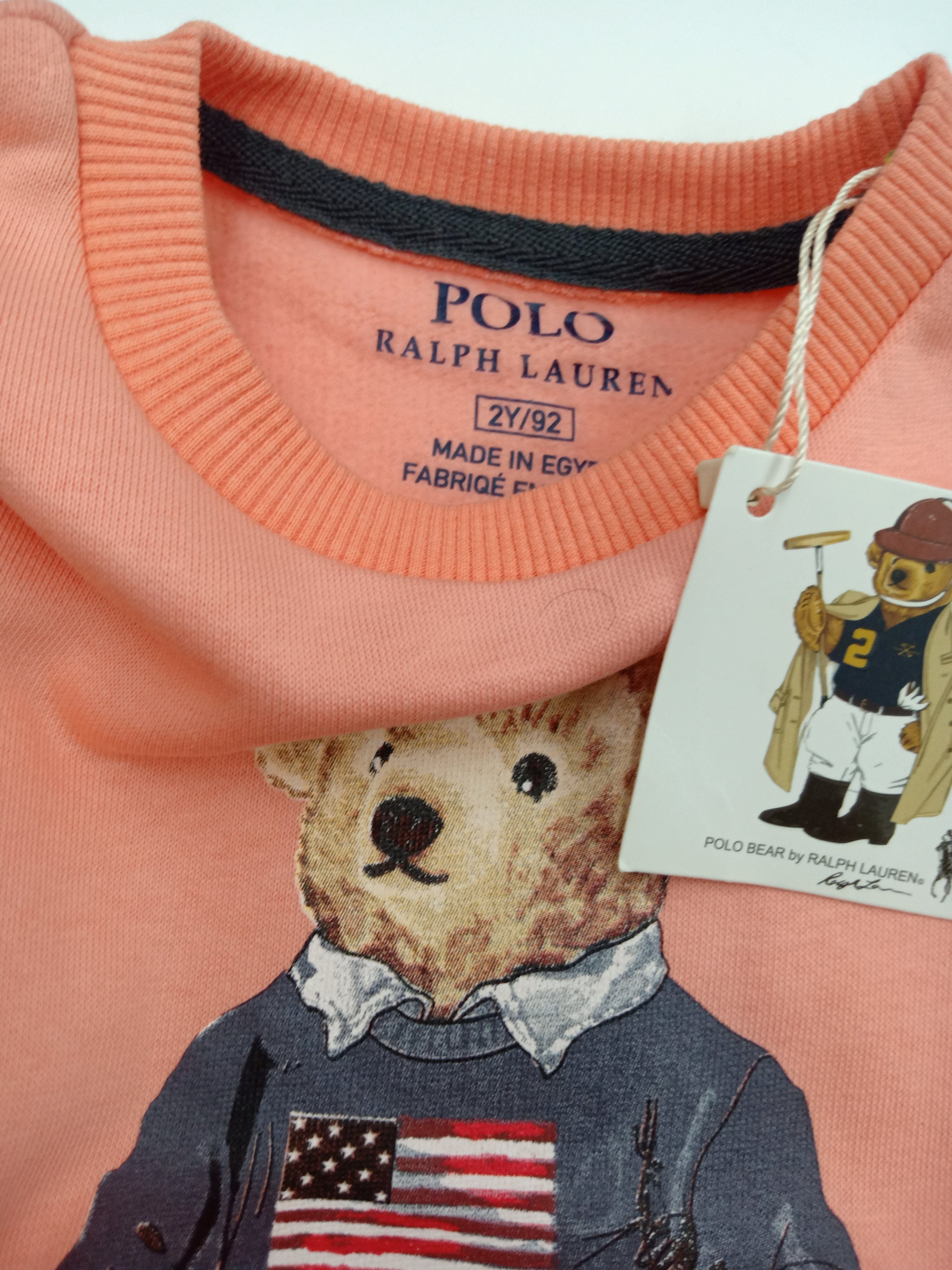 ElOutlet Kids Sweatshirts (Unisex) Melton Sweatshirt - Ralph Lauren - Peach