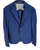 ElOutlet Men Blazers size Eur 48 - USA 38 - Mex 48 [slim-fit] Blazer - Zara - Dark Blue2 with Patch on elbow