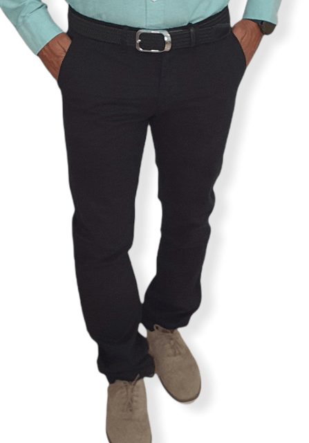 ElOutlet Men Pants Black Men's Pants