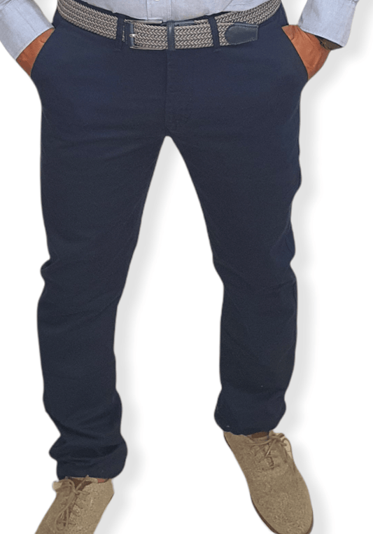 ElOutlet Men Pants Dark Blue Men's Pants