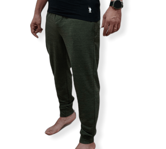 ElOutlet Men Pants Men Athletic Pants - Olive Green
