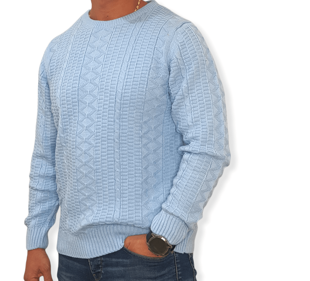 ElOutlet Men Pullover Men J&J Pullover - Baby Blue