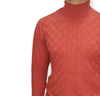 ElOutlet Men Pullover [Slim Fit] Men High Collar (Turtleneck) Pullover AE (triangle shapes) - Brick