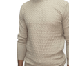 ElOutlet Men Pullover [Slim Fit] Men High Collar (Turtleneck) Pullover Massimo (brick shapes) - Beige