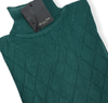 ElOutlet Men Pullover [Slim Fit] Men High Collar (Turtleneck) Pullover Massimo (diamond shapes) - Green