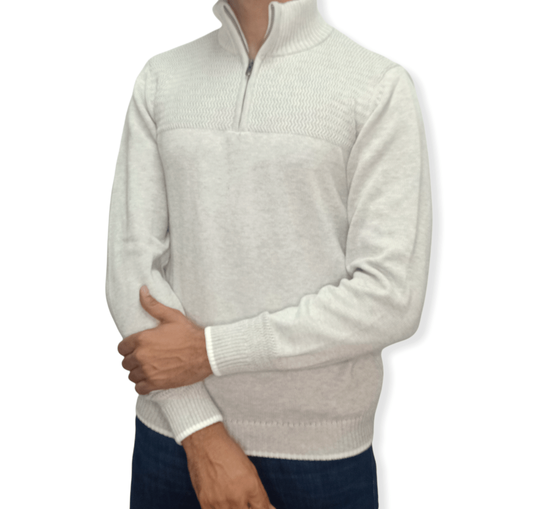 ElOutlet Men Pullover [Slim Fit] Men Pullover AX - Light Grey