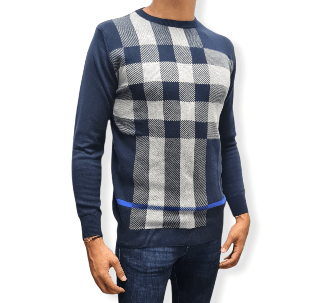 ElOutlet Men Pullover [Slim Fit] Men Round Collar Pullover GANT - Blue Patterns