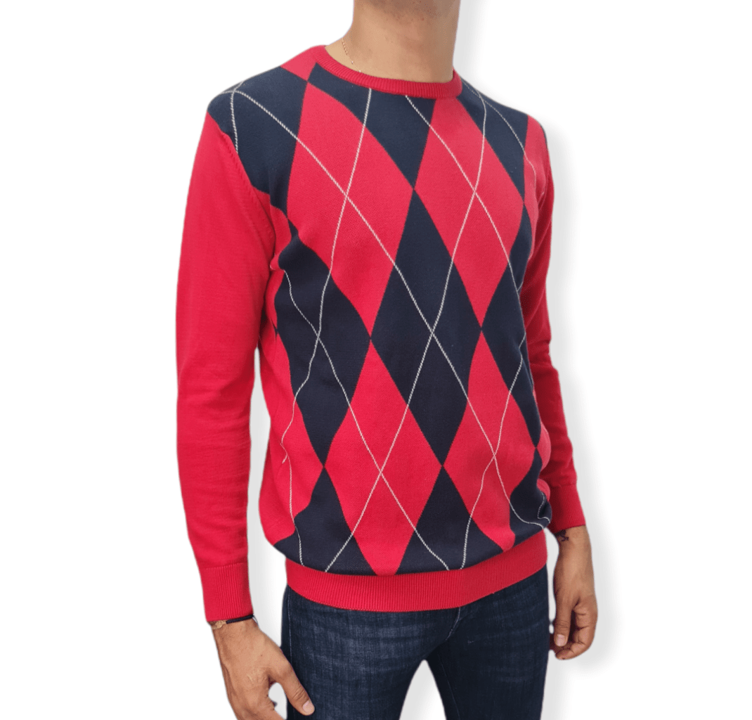 ElOutlet Men Pullover [Slim Fit] Men Round Collar Pullover GANT - Red Diamonds