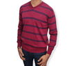 ElOutlet Men Pullover [Slim Fit] Men V-Collar Pullover TH - Red Stripes