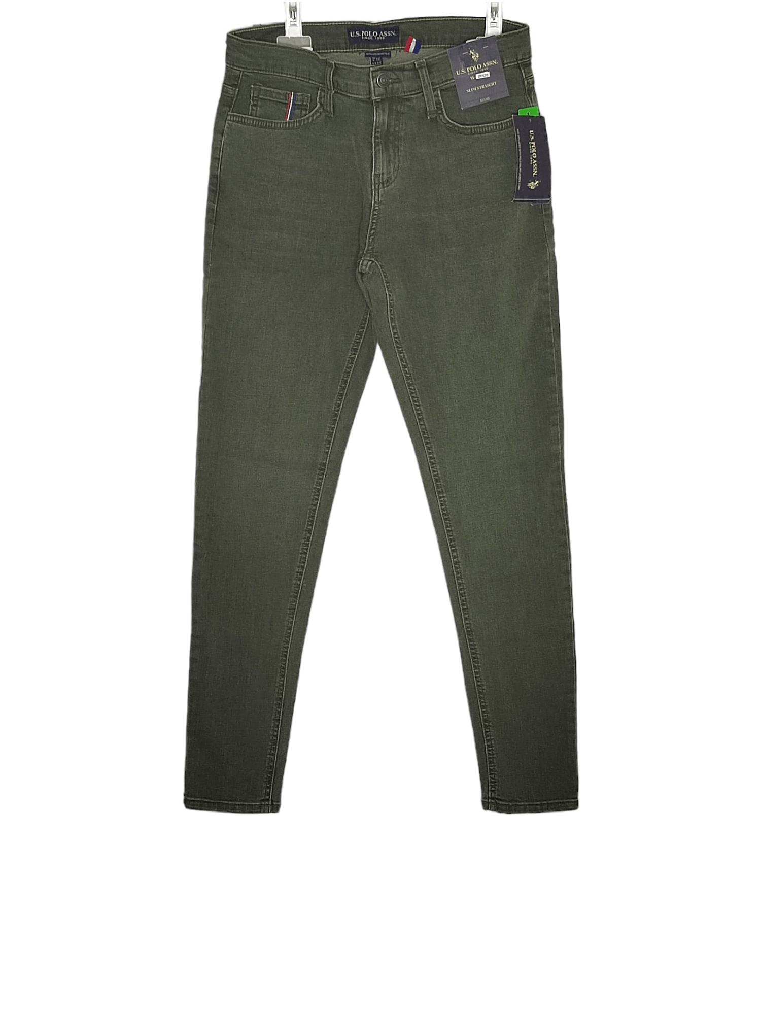 ElOutlet - Men Summer Men Pants Men Polo Pants (Slim-Fit) - Oil Green