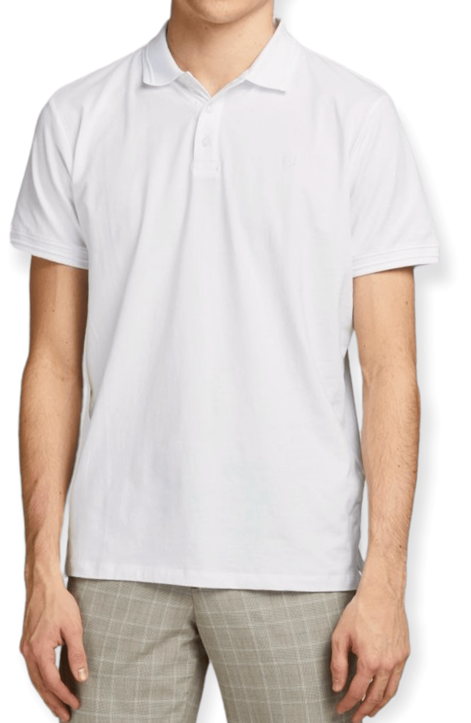 ElOutlet - Men Summer Men Polo's JJ Polo Shirt - White