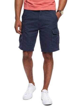 ElOutlet - Men Summer Men Shorts Men Cargo Shorts (Mantaray) - Dark Blue