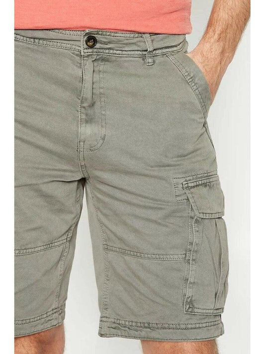 ElOutlet - Men Summer Men Shorts Men Cargo Shorts (Mantaray) - Light Olive