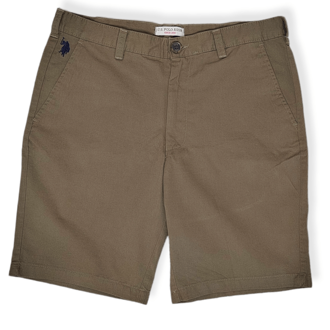 ElOutlet - Men Summer Men Shorts Men Gabardine USP Shorts - Oil Green
