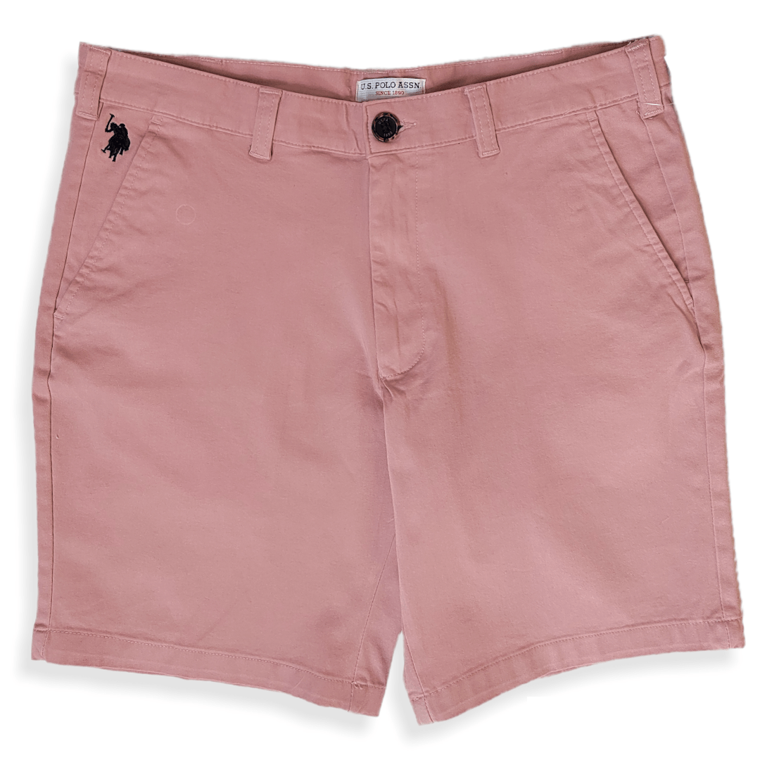 ElOutlet - Men Summer Men Shorts Men Gabardine USP Shorts - Pink