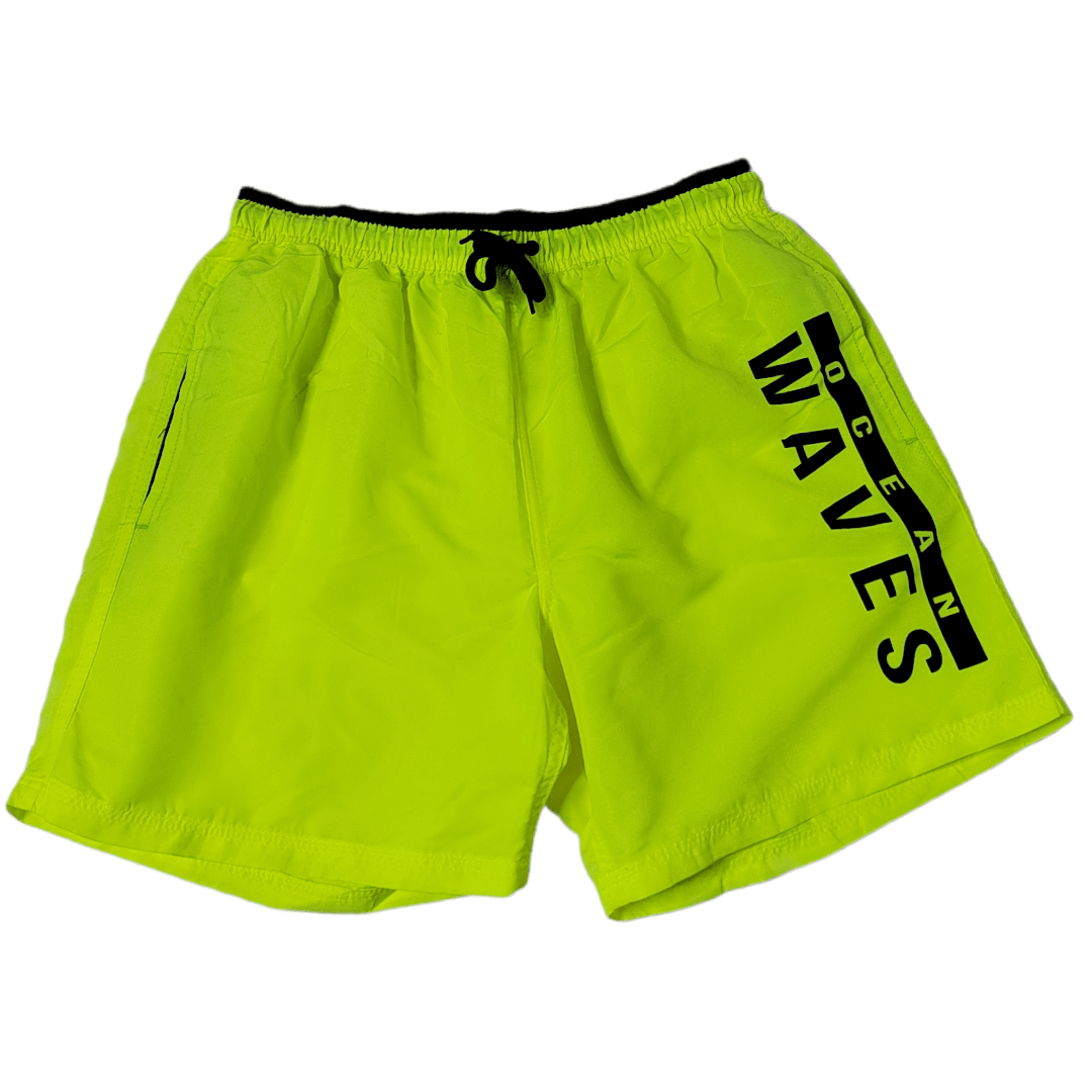 ElOutlet - Men Summer Men Swimwear Men Swimwear - "Waves" - Yellow