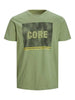 ElOutlet - Men Summer Men T-Shirt M Men J&J Round Tshirt - Olive Green x Yellow