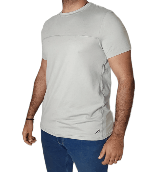 ElOutlet - Men Summer Men T-Shirt M Men (Training-Fit) - Sports Tshirt - Light Grey