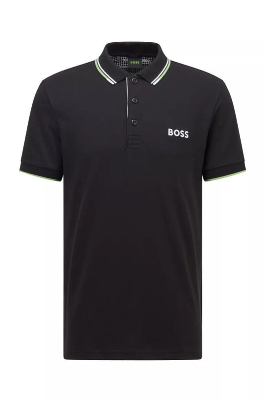 ElOutlet - Men Summer Men T-Shirt Men Polo Shirt (Slim-Fit) - Black