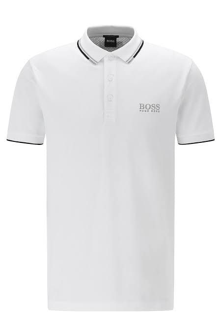 ElOutlet - Men Summer Men T-Shirt Men Polo Shirt (Slim-Fit) - White