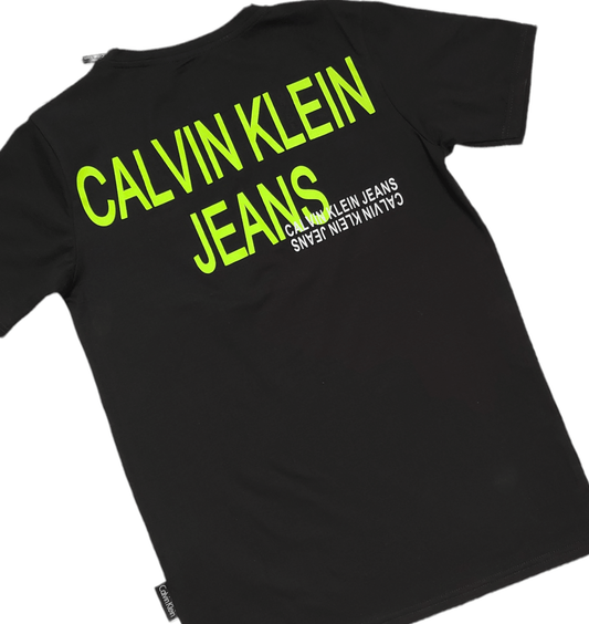 ElOutlet - Men Summer Men T-Shirt Men Round Tshirt (CK) (Slim-Fit) - Black