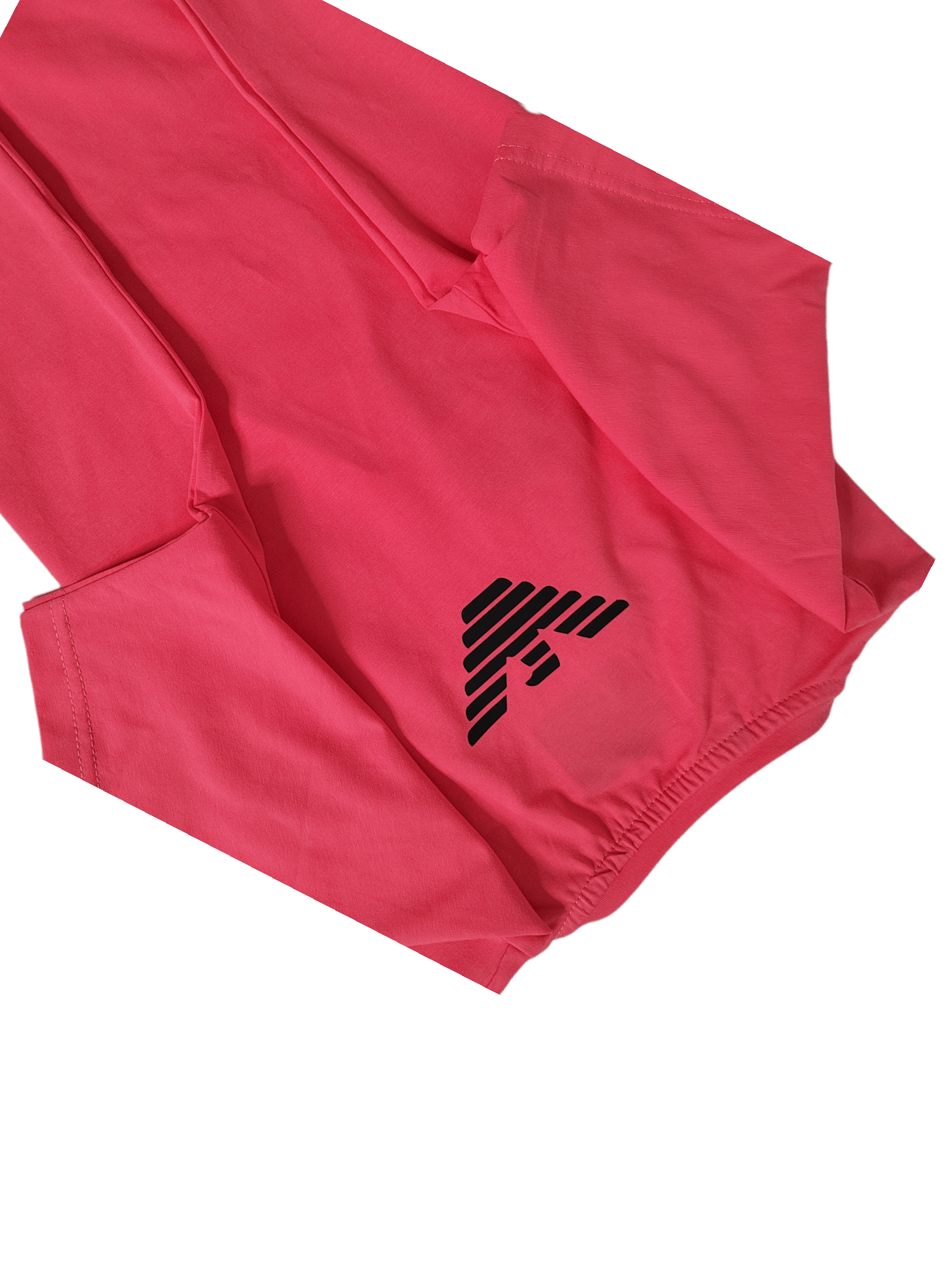 ElOutlet - Men Summer Men T-Shirt Men Round Tshirt (EA7) (Slim-Fit) - Watermelon Red