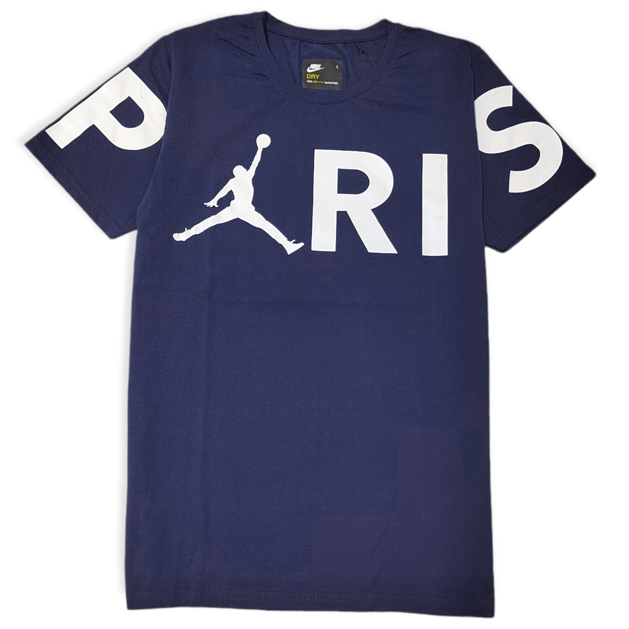 ElOutlet - Men Summer Men T-Shirt Men Round Tshirt (Jordan Paris) - Dark Blue