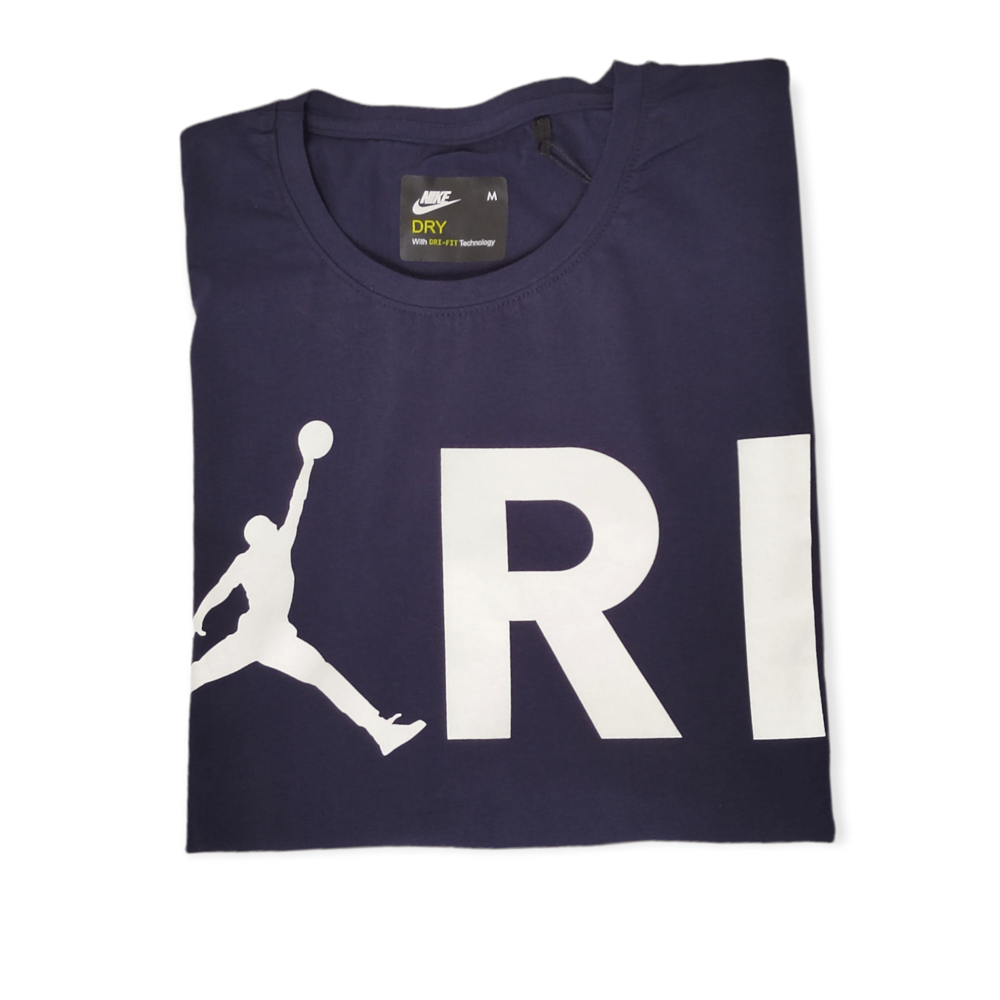 ElOutlet - Men Summer Men T-Shirt Men Round Tshirt (Jordan Paris) - Dark Blue