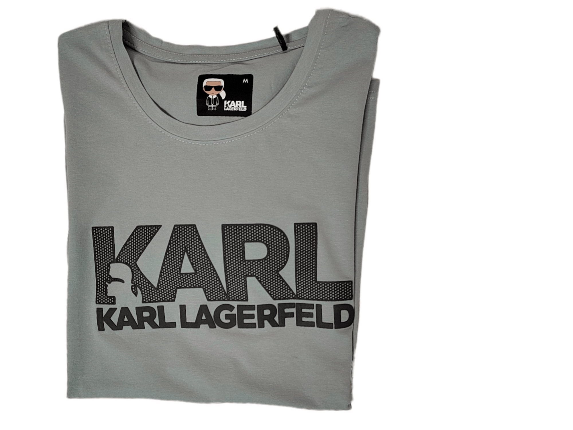 ElOutlet - Men Summer Men T-Shirt Men Round Tshirt (Karl) (Slim-Fit) - Pistache