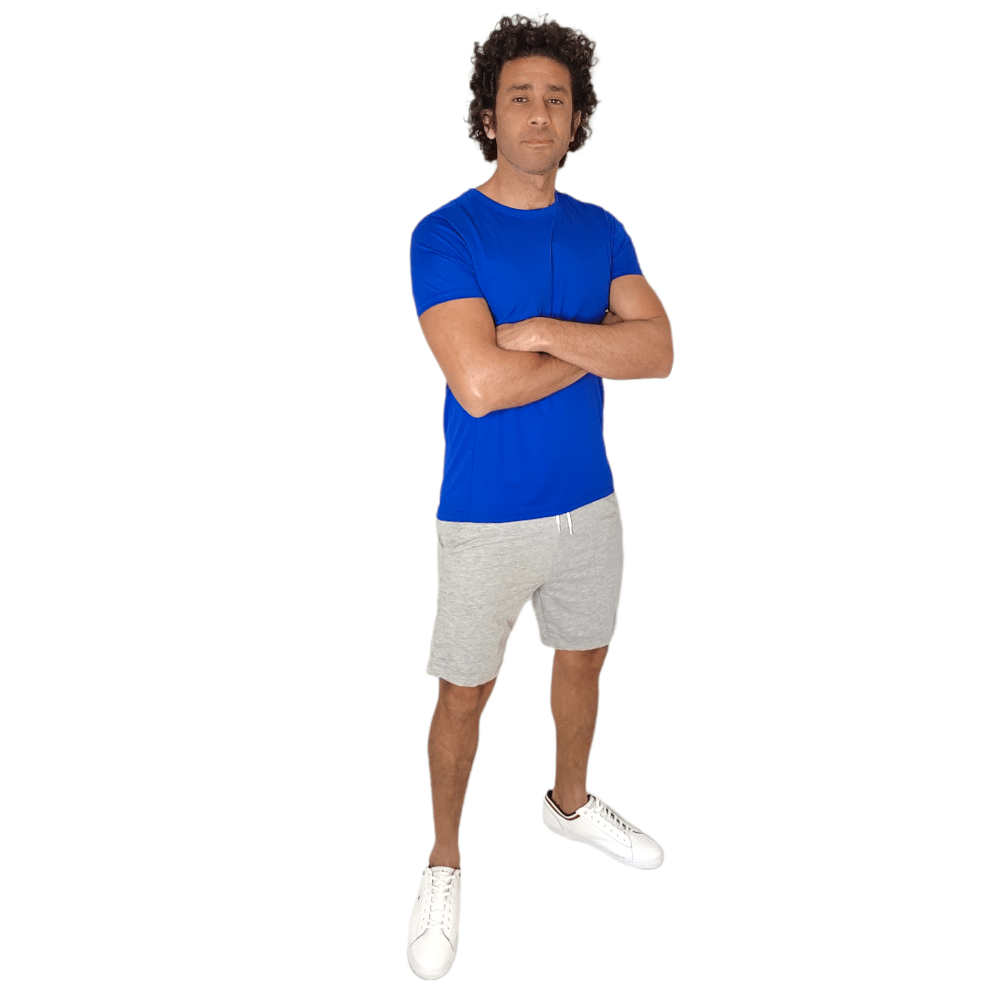 ElOutlet - Men Summer Men T-Shirt Men Slim-Fit Sports Tshirt - Blue
