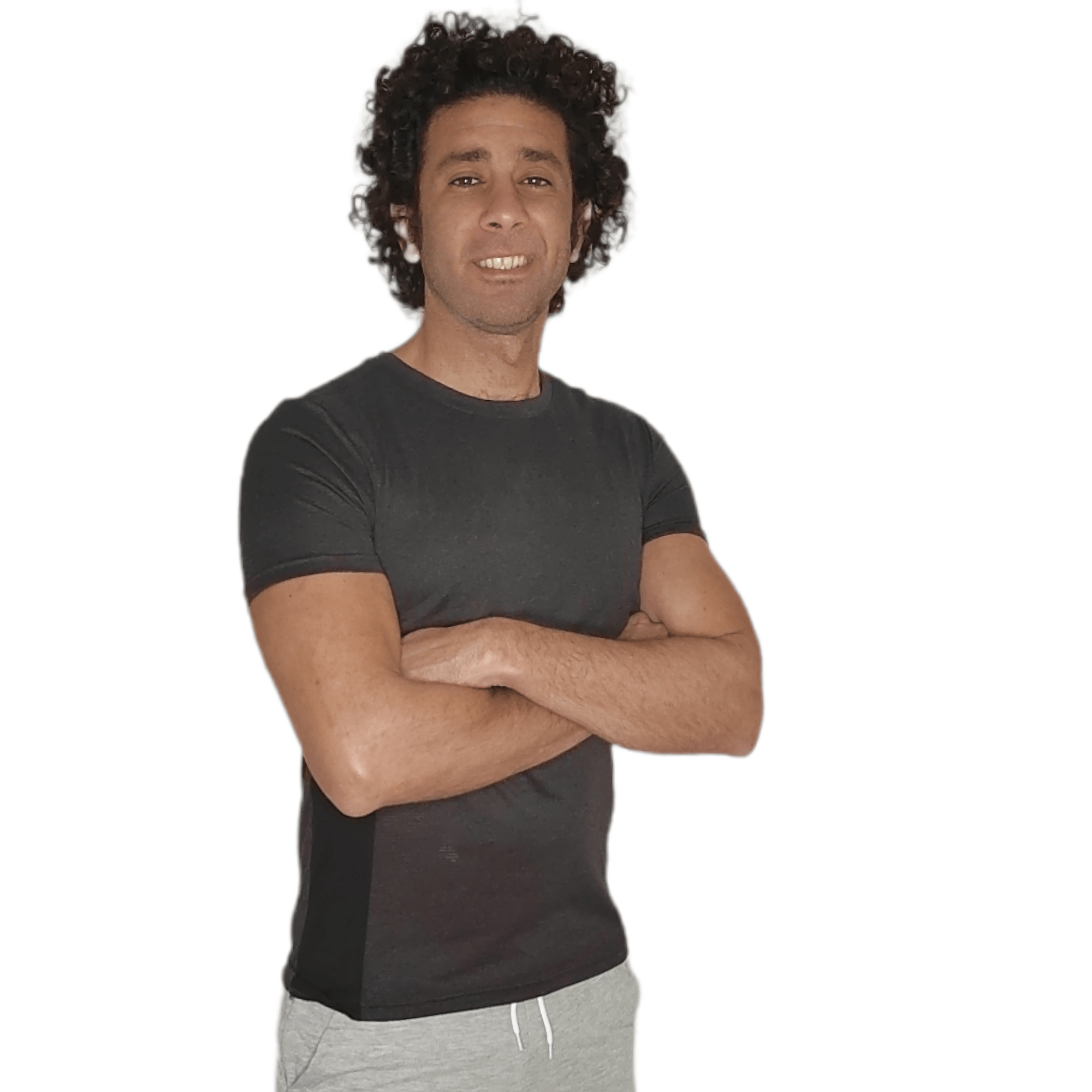 ElOutlet - Men Summer Men T-Shirt Men Slim-Fit Sports Tshirt - Dark Grey