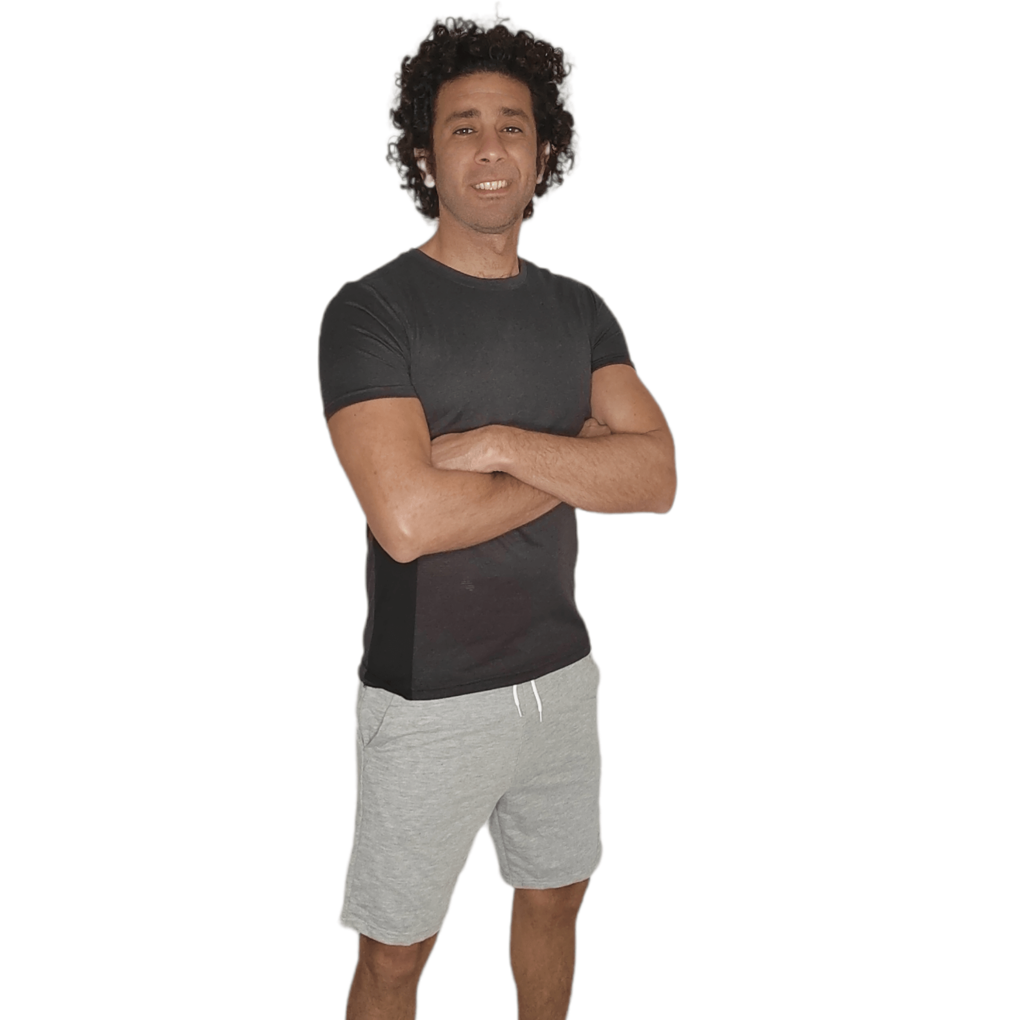 ElOutlet - Men Summer Men T-Shirt Men Slim-Fit Sports Tshirt - Dark Grey