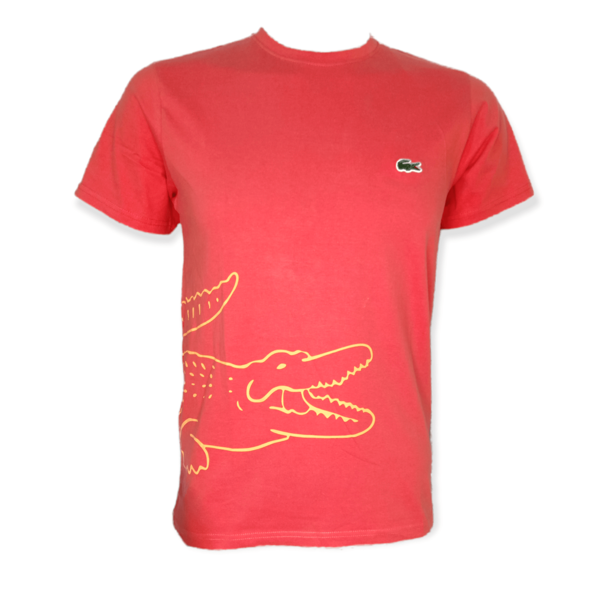 ElOutlet - Men Summer Men T-Shirt Men Slim-Fit Tshirt  (Big C) - Red / Burgundy